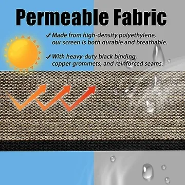 Outdoors Brown Mesh Shade Net for Privacy Screen