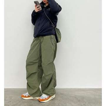 Drawstring Low Waist y2k Cargo Pants Baggy Straight Wide Leg Trousers E-Girls Harajuku Hiphop Streetwear Sweatpants