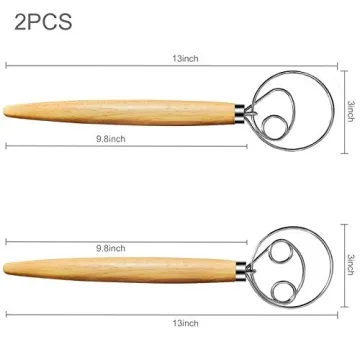 Nlmyt Danish Dough Whisk Set for Home Bakers