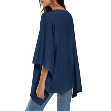 Cashmere Feel Women's Poncho Sweater - PULI