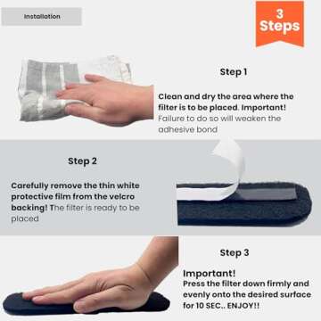 PureTak Activated Carbon Air Filter - 6 Pack for Clean Air