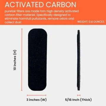 PureTak Activated Carbon Air Filter - 6 Pack for Clean Air