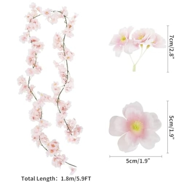 CEWOR Cherry Blossom Vines for Home and Party Decor