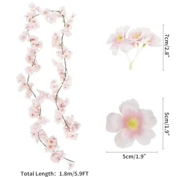 CEWOR Cherry Blossom Vines for Home and Party Decor