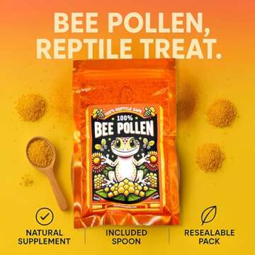 Premium 100% Bee Pollen Powder - Nutritional Treat for Reptiles and Aquatic Pets