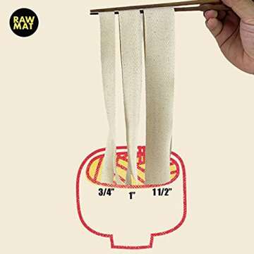 RAWMAT Twill Tape for Sewing 100% Cotton Webbing 1 Inch 5 Yard Roll Herringbone Ribbon Natural Ribbon Color for DIY Craft Making and Tote Bag Patterns for Sewing (Beige, 1 Inch)