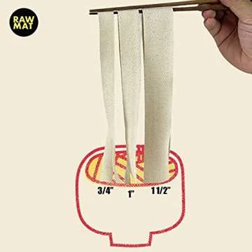 RAWMAT Twill Tape for Sewing 100% Cotton Webbing 1 Inch 5 Yard Roll Herringbone Ribbon Natural Ribbon Color for DIY Craft Making and Tote Bag Patterns for Sewing (Beige, 1 Inch)