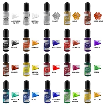 Vibrant Alcohol Ink Set - 20 High Concentrated Colors