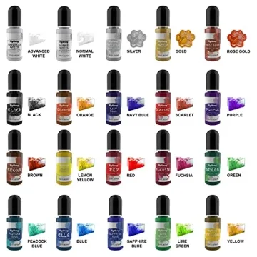 Vibrant Alcohol Ink Set - 20 High Concentrated Colors