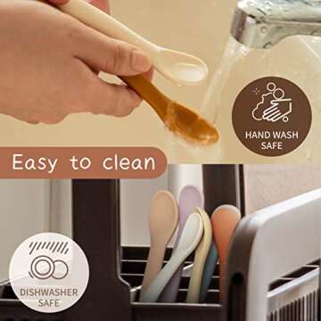 Moonkie Silicone Baby Spoons Set for 4+ Months