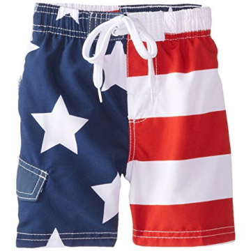 Kanu Surf Boy's Patriot Swim Trunks - Stylish, Quick Dry, & Comfortable Swimwear for Boys