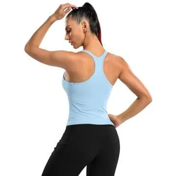 ATTRACO Women Yoga Racerback Tank with Built-in Bra