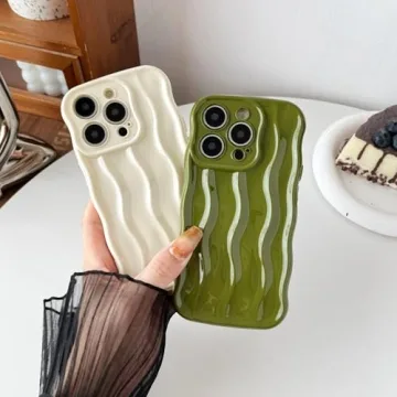 Water Ripple iPhone 14 Pro Case Silver Durable Wireless Charging