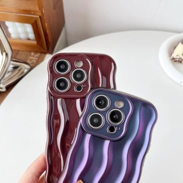 Water Ripple iPhone 14 Pro Case Silver Durable Wireless Charging