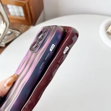 Water Ripple iPhone 14 Pro Case Silver Durable Wireless Charging