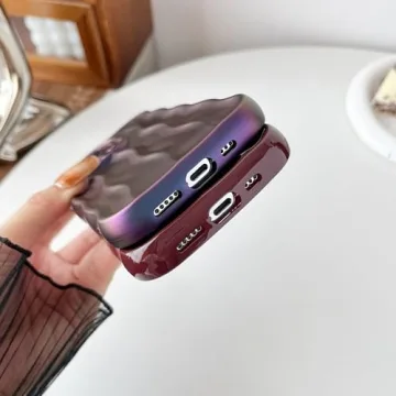 Water Ripple iPhone 14 Pro Case Silver Durable Wireless Charging