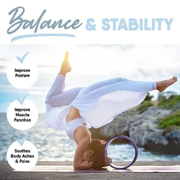 MICRODRY No-Slip Exercise Wheel for Yoga and Pilates