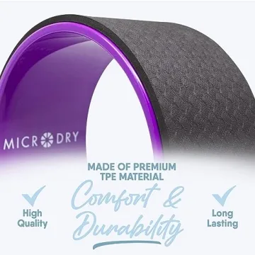 MICRODRY No-Slip Exercise Wheel for Yoga and Pilates