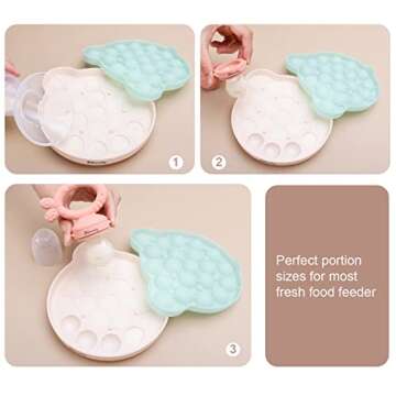 Frozen Breastmilk Cube Mold,100% Food Grade Silicone Ice Cube Tray with Lid,BPA Free Safe for Baby Toddler Kid, Extra Fixture Points Lid and Easy Release Tab Green - Dilovely