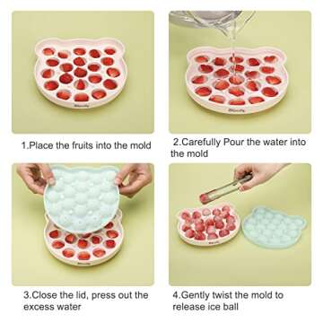 Frozen Breastmilk Cube Mold,100% Food Grade Silicone Ice Cube Tray with Lid,BPA Free Safe for Baby Toddler Kid, Extra Fixture Points Lid and Easy Release Tab Green - Dilovely