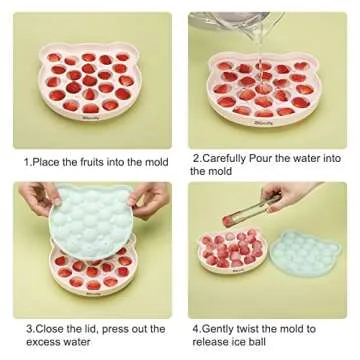 Frozen Breastmilk Cube Mold,100% Food Grade Silicone Ice Cube Tray with Lid,BPA Free Safe for Baby Toddler Kid, Extra Fixture Points Lid and Easy Release Tab Green - Dilovely