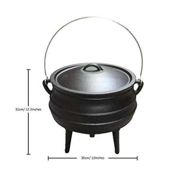 Cuisiland Pre-seasoned Cast Iron Potjie pot (10QT)