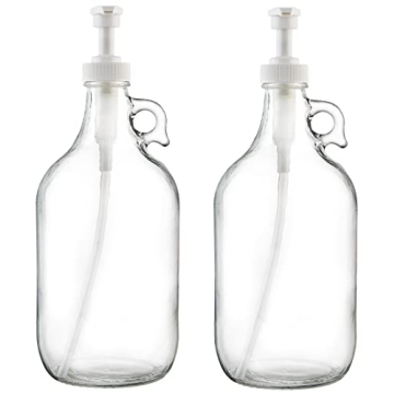 Half Gallon Glass Laundry Dispenser Set with Labels - 64 oz