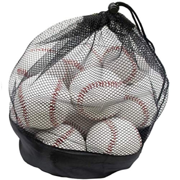 Tebery 12 Pack Standard Size Adult Baseballs - Unmarked & Leather Covered Training Ball