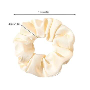 Set of 18 Bridesmaid Proposal Gifts Set Include 1 White & 8 Navy Blue Hair Ties Large Satin Hair Scr...