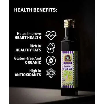 Organic Toasted Sesame Oil for Flavorful Healthy Cooking