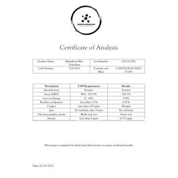 Methylene Blue Dietary Supplement for Brain Health - USP Grade