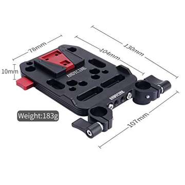 ANDYCINE Mini V-Lock Quick Release Plate for Filmmakers