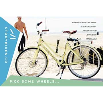 Stylish Story Electric Bike - Unisex eBike with USB Charging