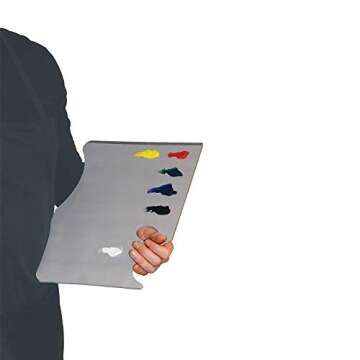 Gray Pad Disposable Palette Hand Held-