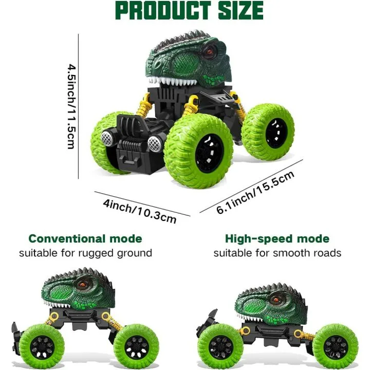 Dinosaur Pull Back Cars for 3-5 Year Old Boys