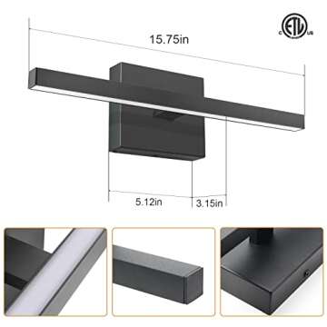VOLISUN Modern 15.7" Dimmable LED Bathroom Light