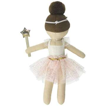 Mud Pie Ballerina Tooth Fairy Doll 9x4 Inch (Pack of 1)