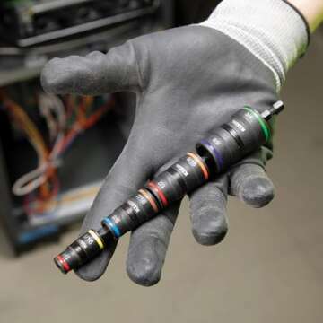 Klein Tools 32934 Impact Driver, 9-in-1 SAE Impact Socket Set, 4 Flip Sockets with 1/4, 5/16, 3/8, 7...