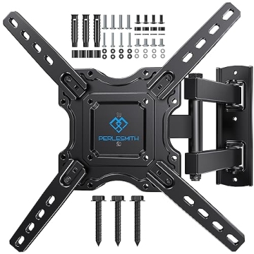 PERLESMITH UL Listed Full Motion TV Wall Mount for Most 26-60 inch Flat Curved OLED 4K TVs up to 77l...