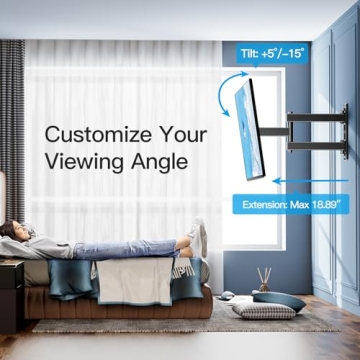 PERLESMITH Full Motion Wall Mount for 26-60 inch TVs