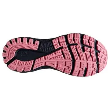 Brooks Women's Adrenaline GTS 21 Supportive Running Shoe - White/Peacoat/Coral - 8 Medium