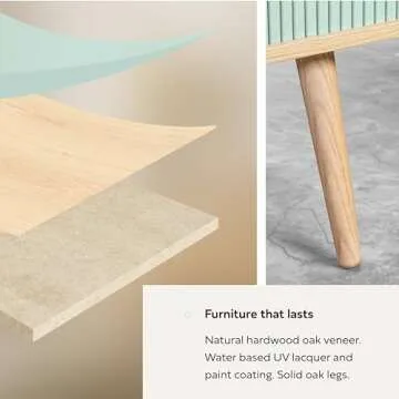 Stylish WERMO 53'' Blue Storage Accent Cabinet