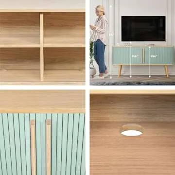 Stylish WERMO 53'' Blue Storage Accent Cabinet