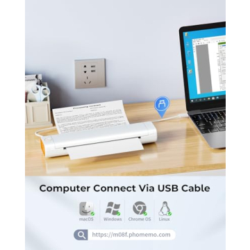 Phomemo M08F Wireless Thermal Printer Portable Inkless