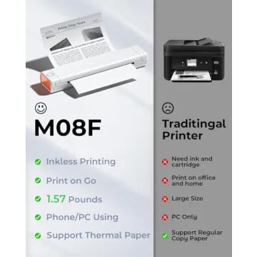 Phomemo M08F Wireless Thermal Printer Portable Inkless