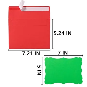 100 Colorful A7 Envelopes and Cards for Every Occasion