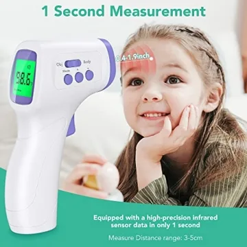 Touchless Forehead Thermometer for Adults Kids Fast Accurate
