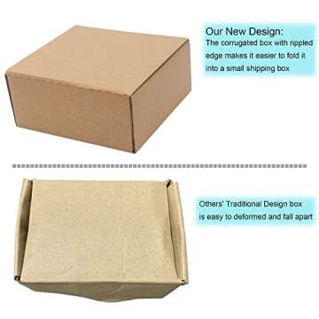 10 Pack Small Shipping Boxes 4x4x2'' Corrugated Small Cardboard Boxes for Shipping, Recyclable Packaging Boxes for Small Business, Mailer, Gift Packing, Crafts Packing, Jewelry Boxes Shipping, Brown