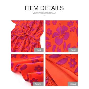 BTFBM Women's One Shoulder Maxi Dress Sleeveless Casual Summer Layered Ruffle Boho Floral Print Party Beach A-Line Dresses(Floral Orange Purple, Small)