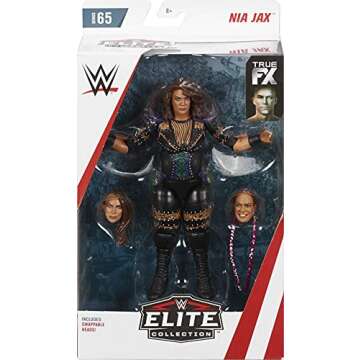 WWE MATTEL Nia Jax Elite Collection Deluxe Action Figure with Realistic Facial Detailing, Iconic Ring Gear & Accessories